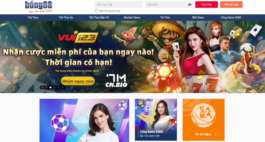 Bong88 - Giao diện mới