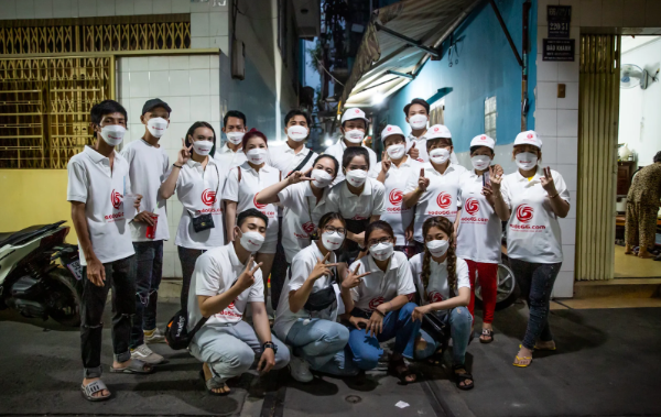 Bức ảnh check in những thành viên góp mặt trong buổi từ thiện của SODO